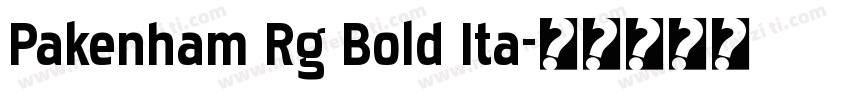Pakenham Rg Bold Ita字体转换